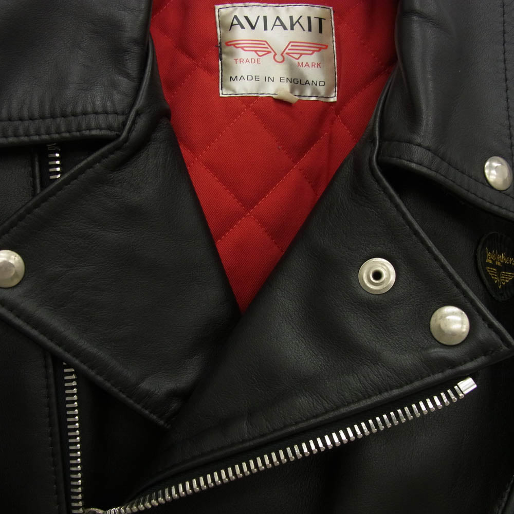 Lewis Leathers ルイスレザー CYCLONE サイクロン レザー ダブル ライダース ジャケット ブラック系 42【中古】