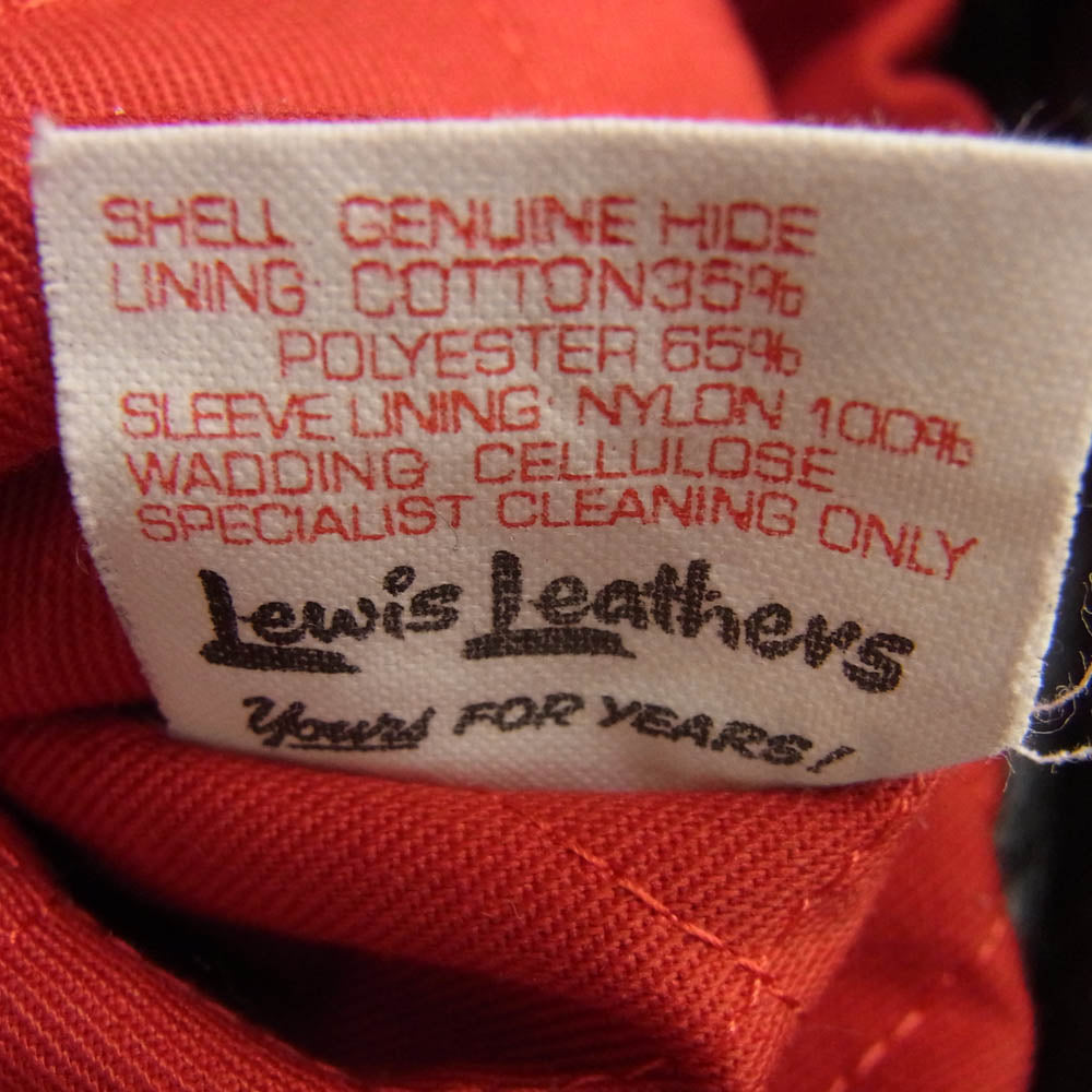 Lewis Leathers ルイスレザー CYCLONE サイクロン レザー ダブル ライダース ジャケット ブラック系 42【中古】