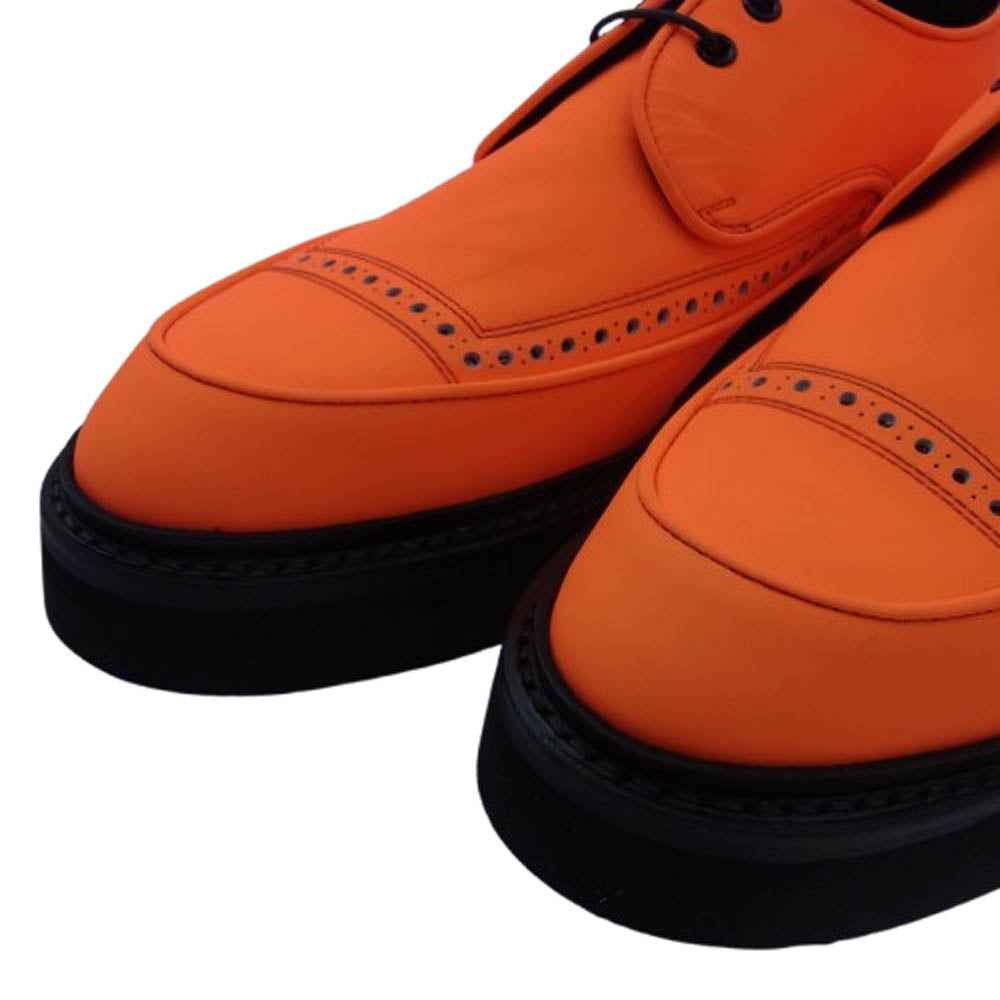 キッズラブゲイト TOM ポインテッドトゥ VIBRAM社製 ビブラム EVスポンジソール レザー シューズ オレンジ オレンジ系 ブラック系 UK8.5(27cm)【新古品】【未使用】【中古】