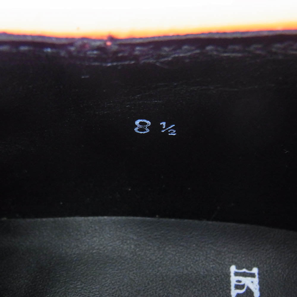 キッズラブゲイト TOM ポインテッドトゥ VIBRAM社製 ビブラム EVスポンジソール レザー シューズ オレンジ オレンジ系 ブラック系 UK8.5(27cm)【新古品】【未使用】【中古】