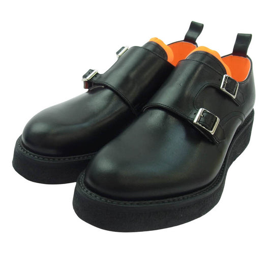 キッズラブゲイト RICHARD-M ダブルモンク ラバーソール レザー シューズ ブラック系 UK8.5(27cm)【新古品】【未使用】【中古】