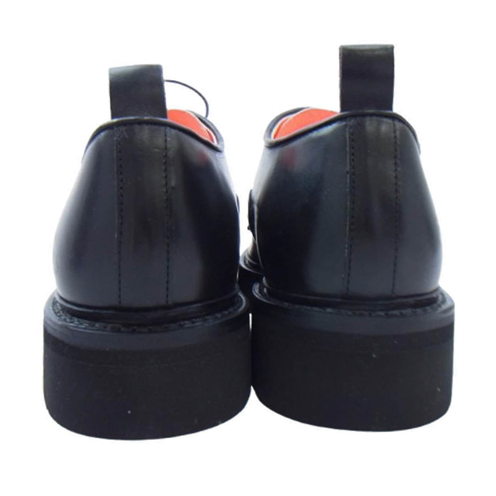 キッズラブゲイト TOM ポインテッドトゥ VIBRAM社製 ビブラム EVスポンジソール レザー シューズ ブラック ブラック系 オレンジ系 UK8.5(27cm)【新古品】【未使用】【中古】