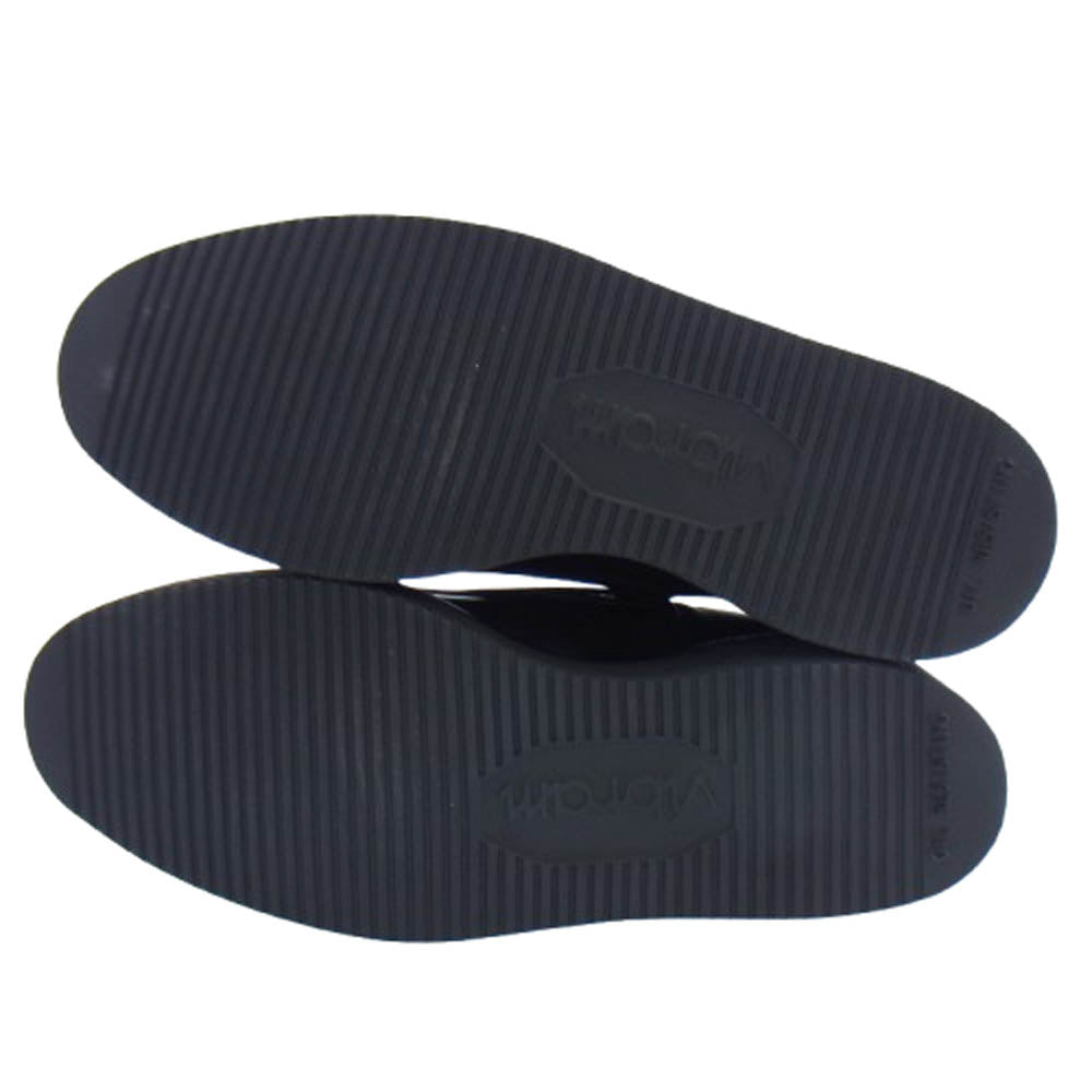 キッズラブゲイト TOM ポインテッドトゥ VIBRAM社製 ビブラム EVスポンジソール レザー シューズ ブラック ブラック系 オレンジ系 UK8.5(27cm)【新古品】【未使用】【中古】