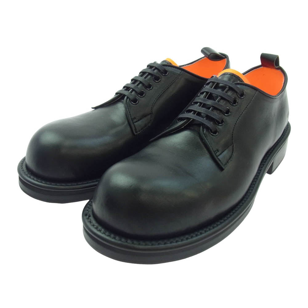 キッズラブゲイト WALT2 外羽根 レースアップ レザー シューズ ブラック系 UK8.5(27cm)【新古品】【未使用】【中古】