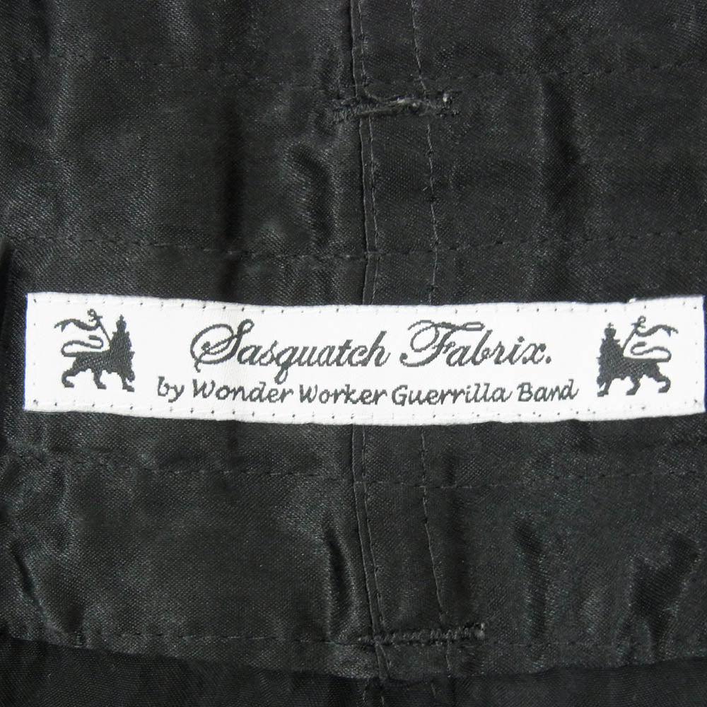 サスクワッチファブリックス 18SS 18SS-PA9-006 HI-WAIST SATIN PANTS ハイウエスト サイドライン トラックパンツ ブラック系 L【中古】