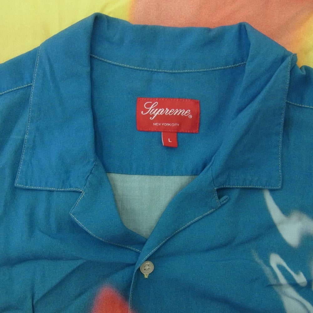 Supreme シュプリーム 20AW Blow Back Rayon S/S Shirt ブローバック レーヨン 半袖 アロハシャツ マルチカラー系 L【中古】