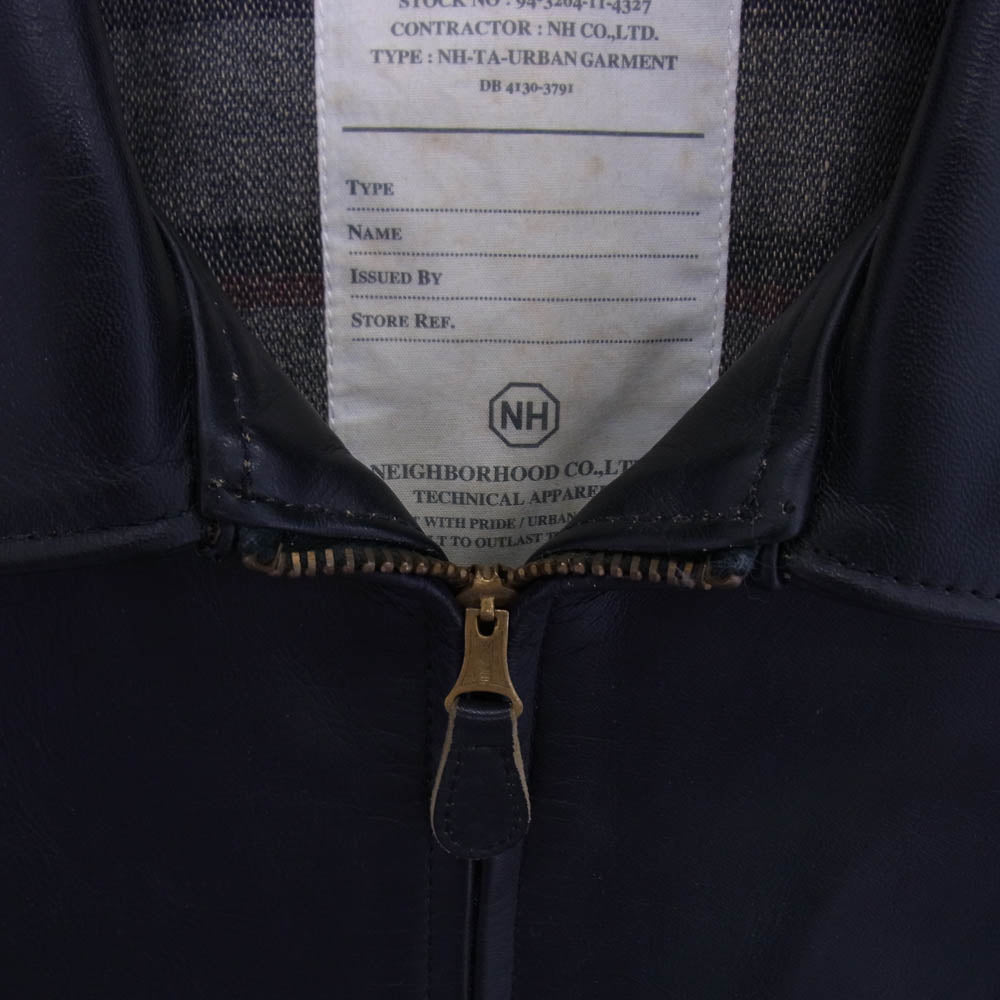 NEIGHBORHOOD ネイバーフッド ホースハイド A-2 レザー ジャケット ブラック系 L【中古】