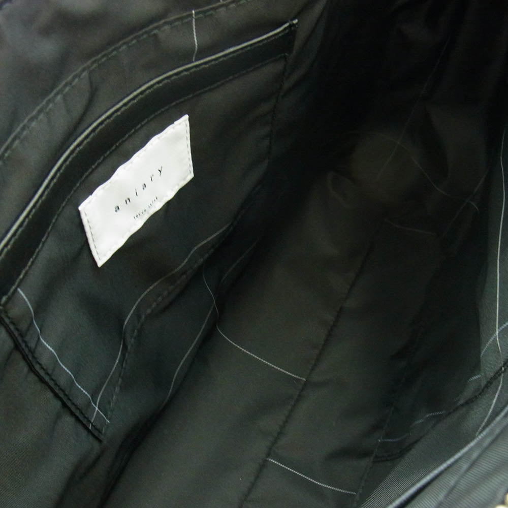aniary アニアリ 36-02003 Artisan Leather アルティザンレザー トートバッグ ブラック系【新古品】【未使用】【中古】