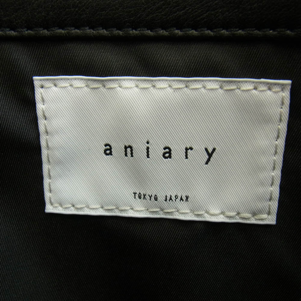 aniary アニアリ 36-02003 Artisan Leather アルティザンレザー トートバッグ ブラック系【新古品】【未使用】【中古】