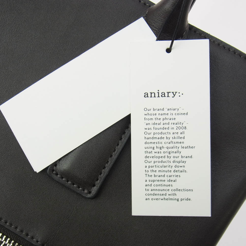 aniary アニアリ 36-02000 Artisan Leather アルティザンレザー トートバッグ チャコール系【新古品】【未使用】【中古】