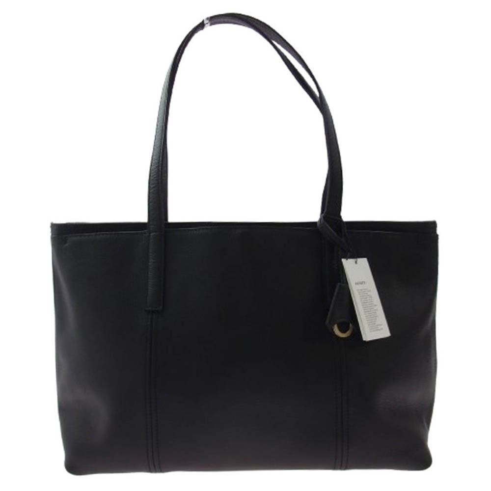 aniary アニアリ 07-052011 Shrink leather シュリンクレザー トートバッグ ブラック系【新古品】【未使用】【中古】