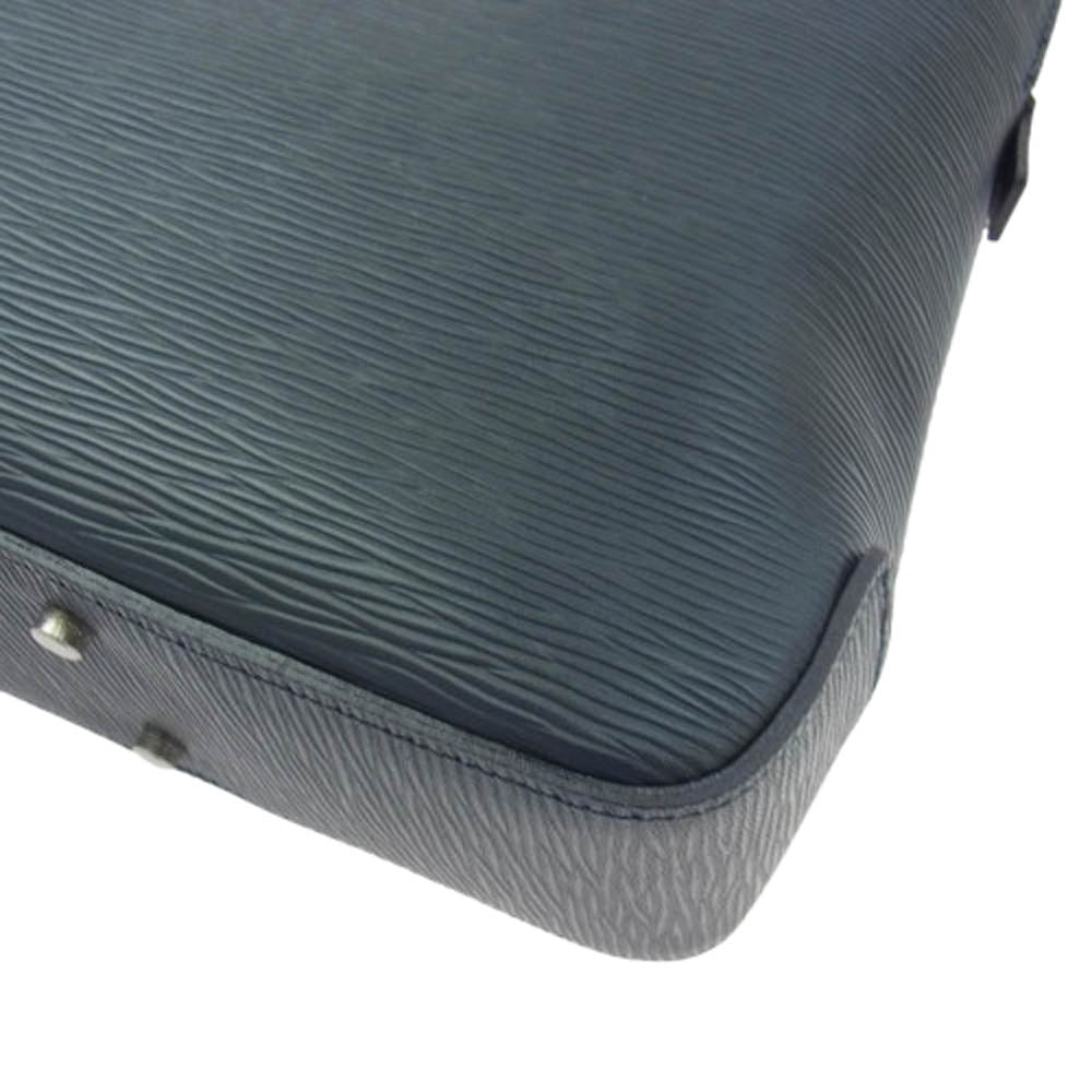 aniary アニアリ 16-01000 Wave Leather ウェーブレザー ブリーフケース ビジネスバッグ ダークブルー系【新古品】【未使用】【中古】