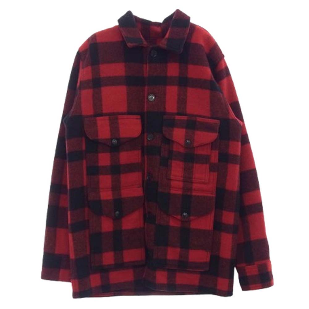 FILSON フィルソン マッキーノクルーザー チェック ウール ジャケット レッド系 ブラック系 38【中古】