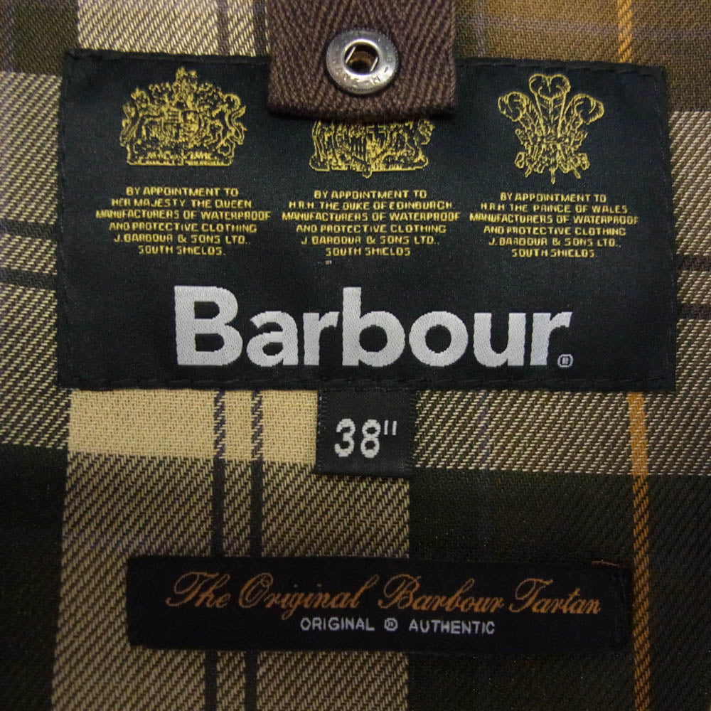 Barbour バブアー MWX1041SG51 SOLWAY ZIP ソルウェイジップ オイルド ジャケット カーキ系 38【中古】
