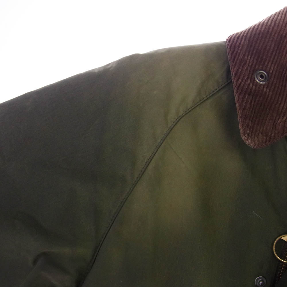 Barbour バブアー MWX1041SG51 SOLWAY ZIP ソルウェイジップ オイルド ジャケット カーキ系 38【中古】