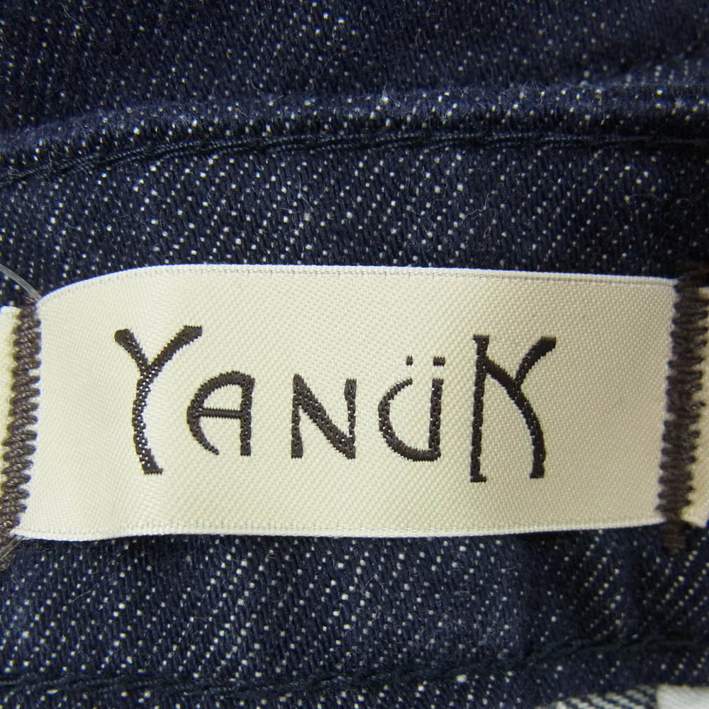 YANUK ヤヌーク 57152511 × 樋口かほり サイドジップフライ テーパード デニムパンツ ジーンズ インディゴブルー系 M【中古】