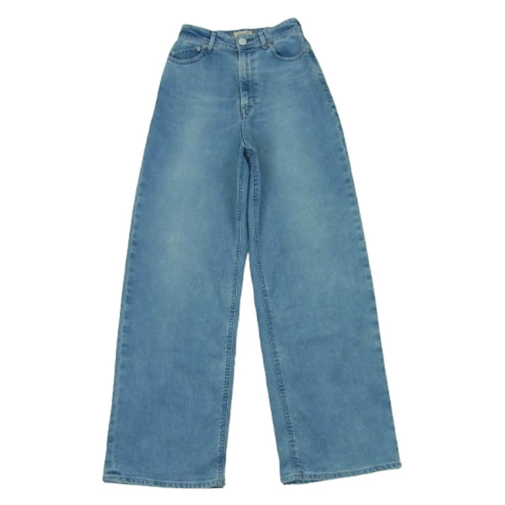 YANUK ヤヌーク 57142222 Really Light Joan ルーズフィット ストレート デニム パンツ ジーンズ インディゴブルー系 APS 23【中古】