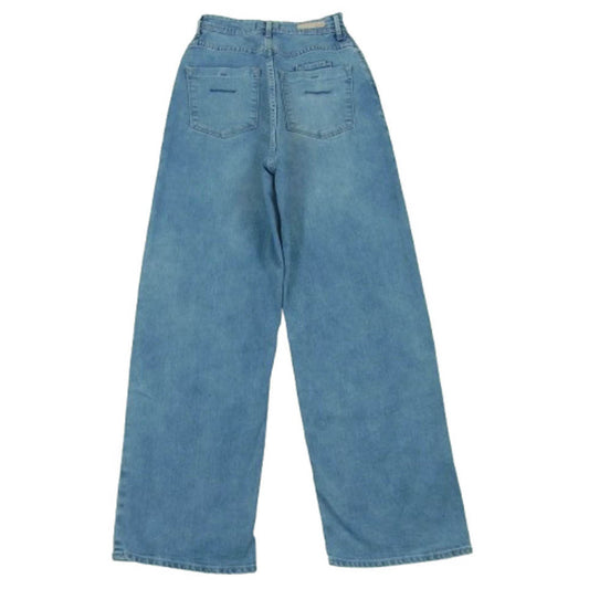 YANUK ヤヌーク 57142222 Really Light Joan ルーズフィット ストレート デニム パンツ ジーンズ インディゴブルー系 APS 23【中古】