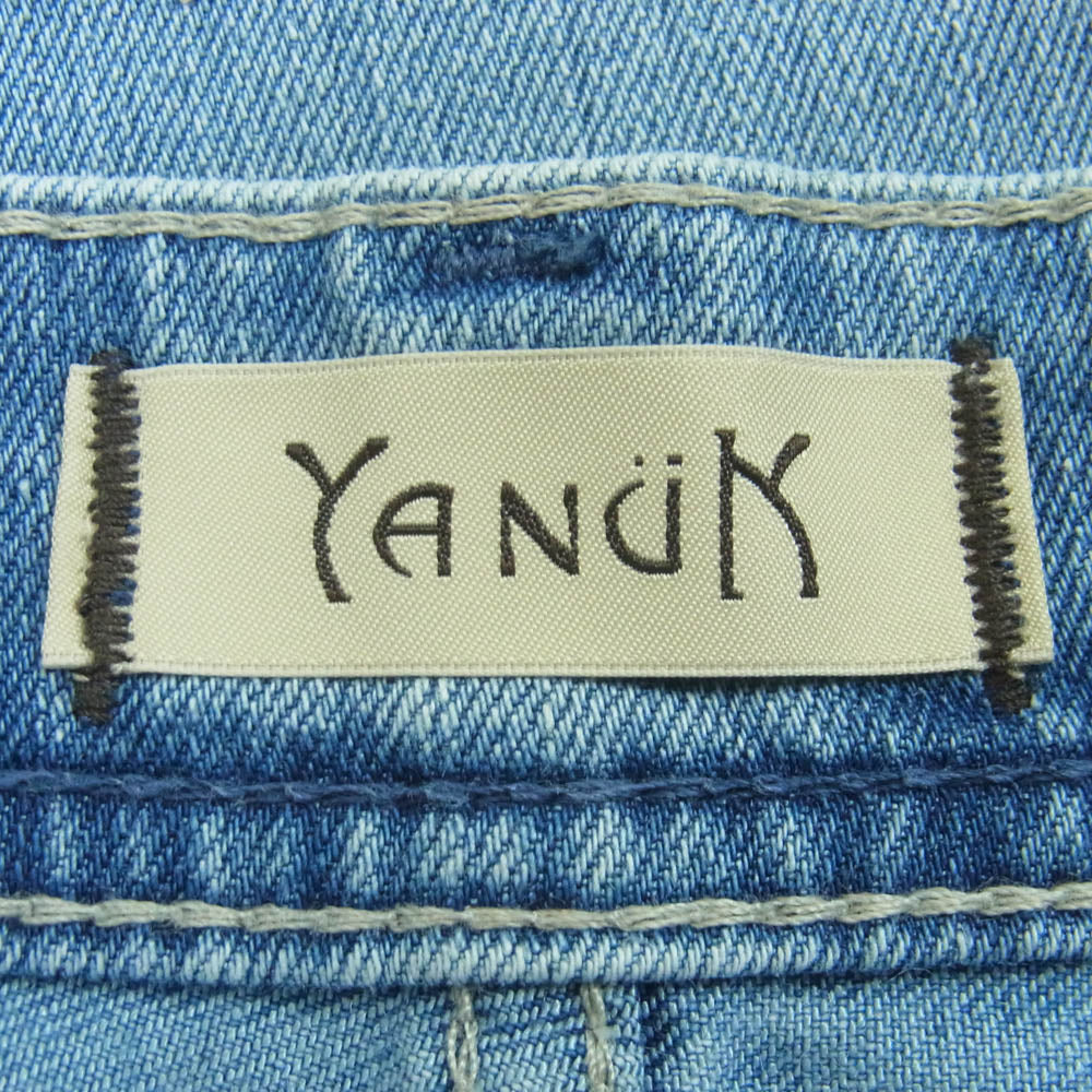 YANUK ヤヌーク 57142222 Really Light Joan ルーズフィット ストレート デニム パンツ ジーンズ インディゴブルー系 APS 23【中古】