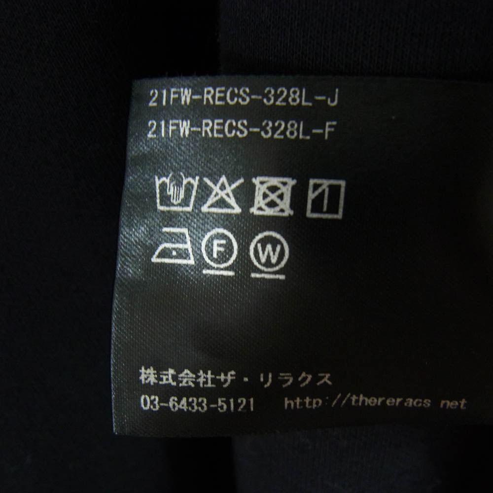 THE RERACS ザリラクス 21AW 21FW-RECS-328L オーバーシルエット クルーネック ロングスリーブ 長袖 カットソー ブラック系 36【中古】