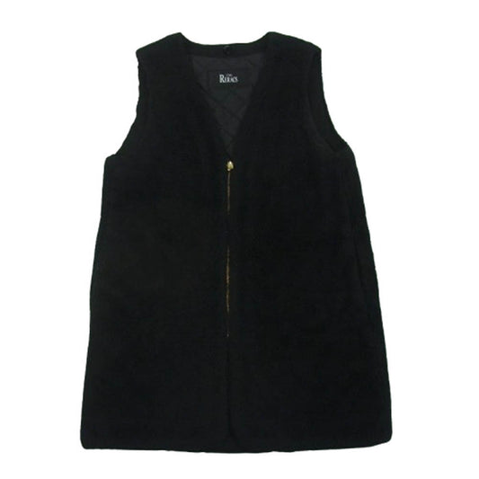 THE RERACS ザリラクス 16FW-RECT-131L 中綿 内キルティング ジップアップ ボア フリース ベスト ジレ ブラック系【中古】