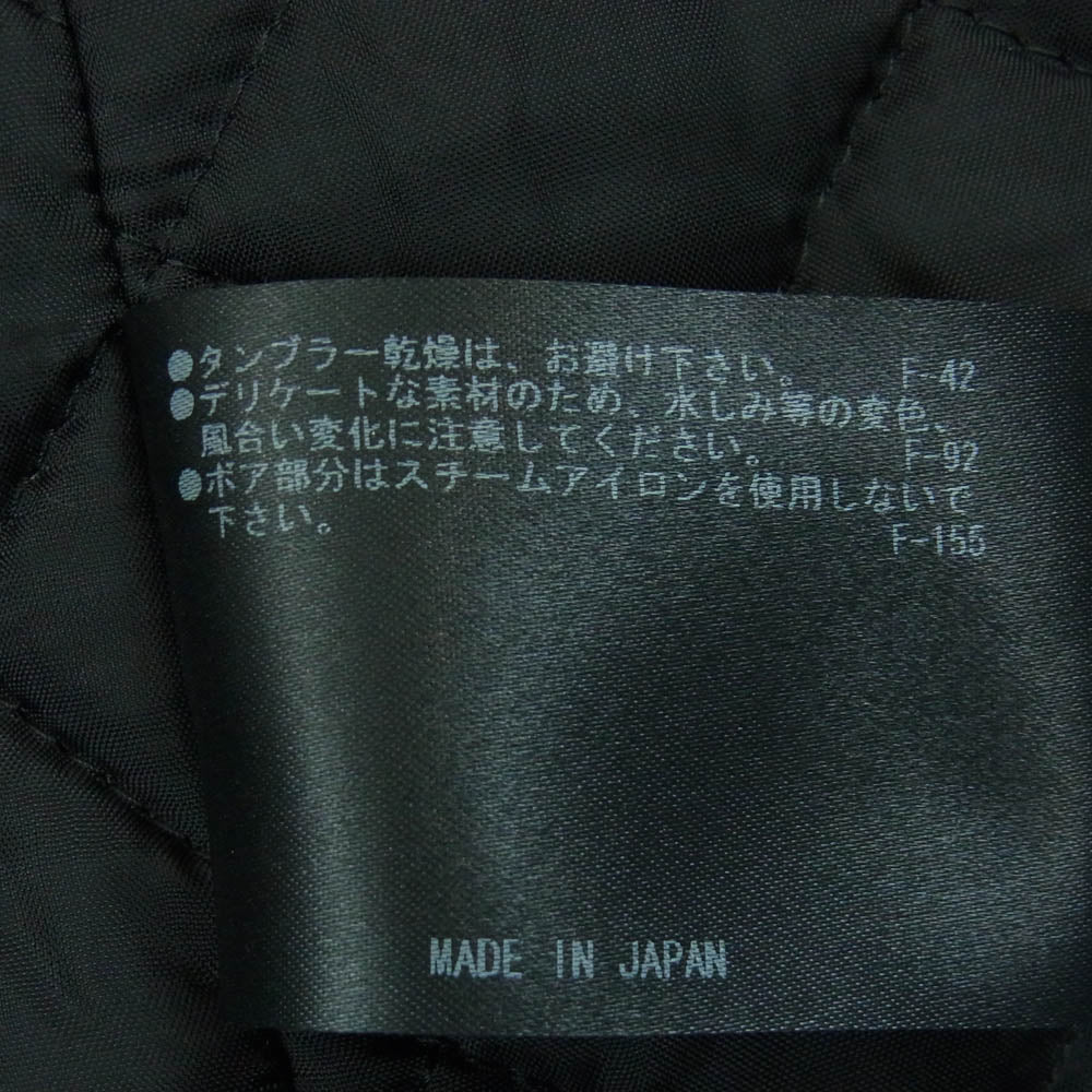 THE RERACS ザリラクス 16FW-RECT-131L 中綿 内キルティング ジップアップ ボア フリース ベスト ジレ ブラック系【中古】