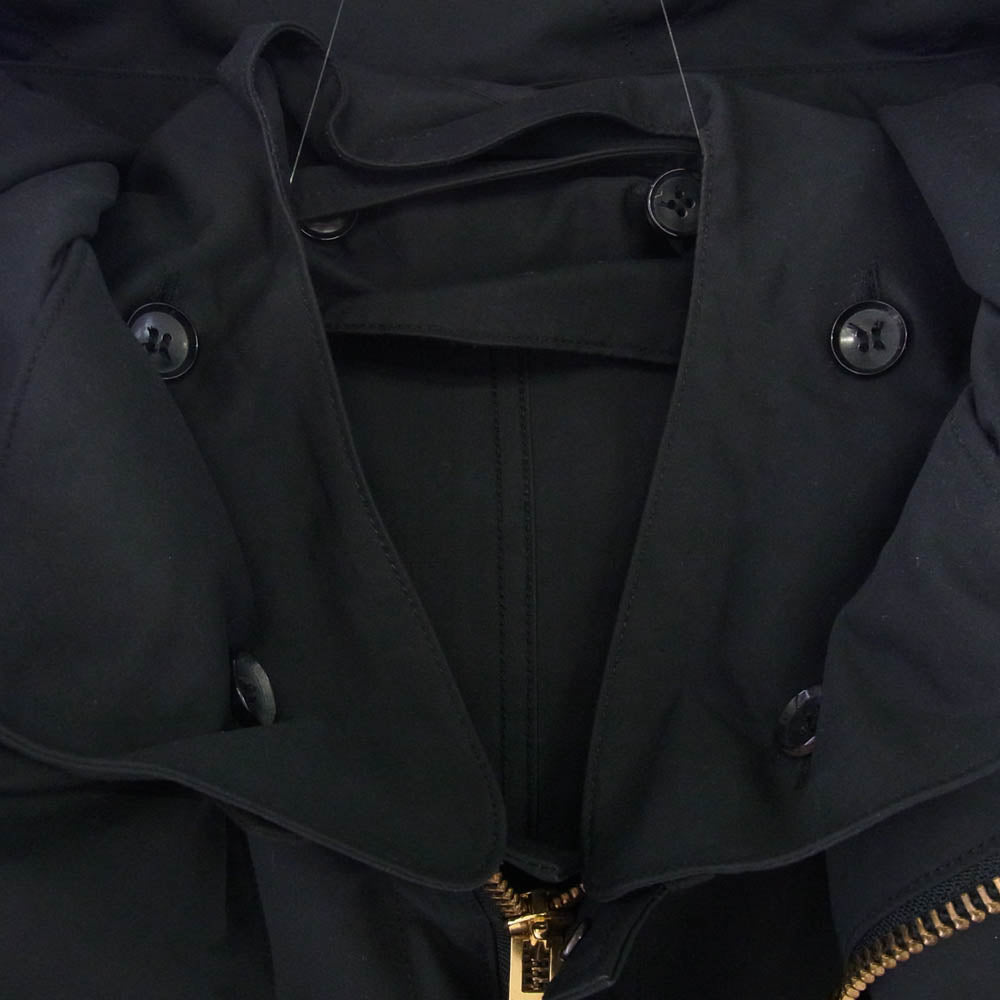 THE RERACS ザリラクス 16AW 16FW-RECT-115L ジップアップ フーデッド モッズコート ブラック系 38【中古】