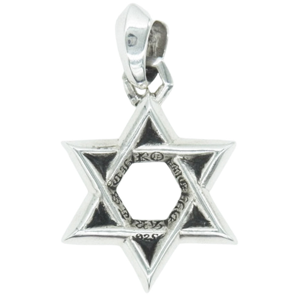 CHROME HEARTS クロムハーツ（原本無） CONERギャランティカード付属 SMALL STAR OF DAVID PENDANT スターオブダビデ スモール ネックレス トップ シルバー系【中古】