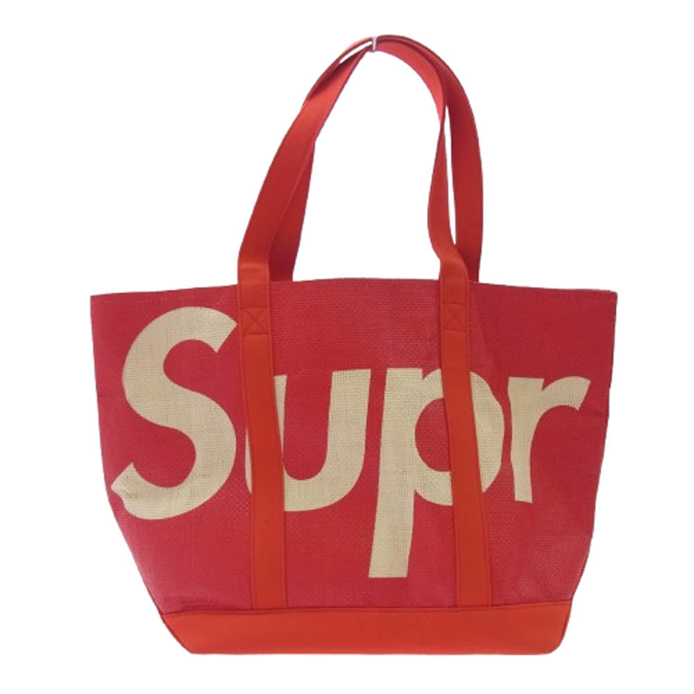 Supreme シュプリーム 20SS RAFFIA TOTE BAG ラフィア トート バッグ レッド系 レッド系【中古】