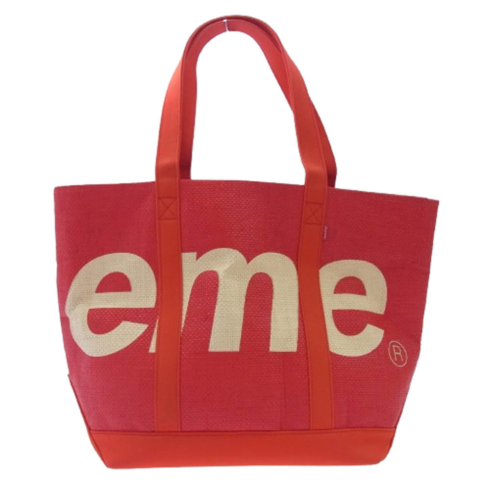 Supreme シュプリーム 20SS RAFFIA TOTE BAG ラフィア トート バッグ レッド系 レッド系【中古】