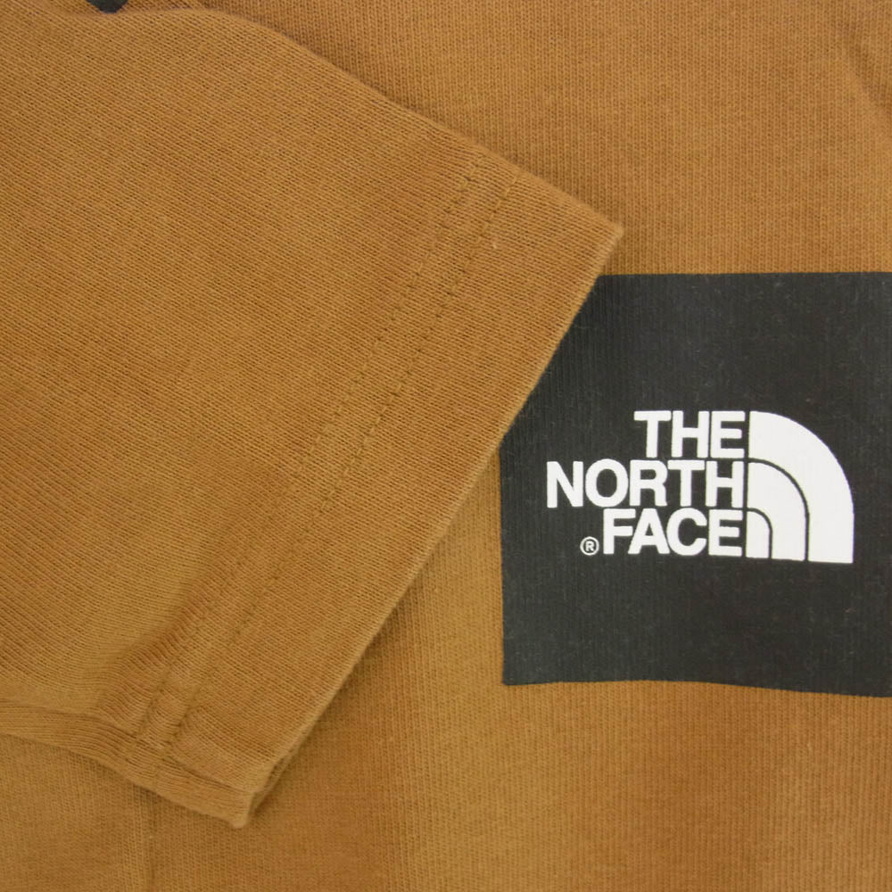 THE NORTH FACE ノースフェイス NT81931 L/S SQUARE Logo TEE アームロゴ プリント 長袖 カットソー ライトブラウン系 M【中古】