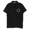 MONCLER モンクレール 19SS E10918322000 84556 モンクレールジャパンタグ MAGLIA POLO MANICA CORTA ワッペンデザイン コットン 半袖 ポロシャツ ブラック系 M【中古】