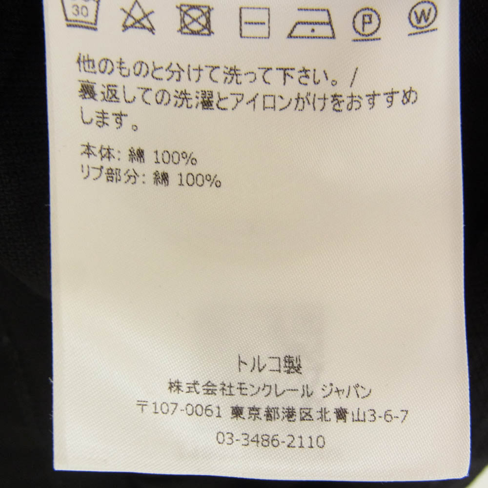 MONCLER モンクレール 19SS E10918322000 84556 モンクレールジャパンタグ MAGLIA POLO MANICA CORTA ワッペンデザイン コットン 半袖 ポロシャツ ブラック系 M【中古】