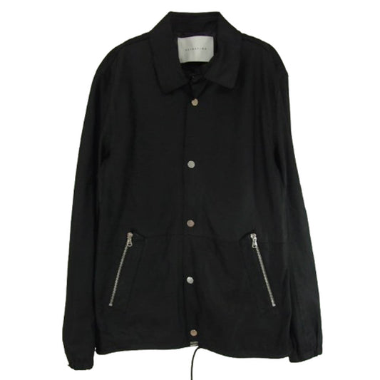 エストネーション 72-234-08-080041 goat leather jacket ゴートレザー スナップボタン ジャケット ブラック系 M【中古】