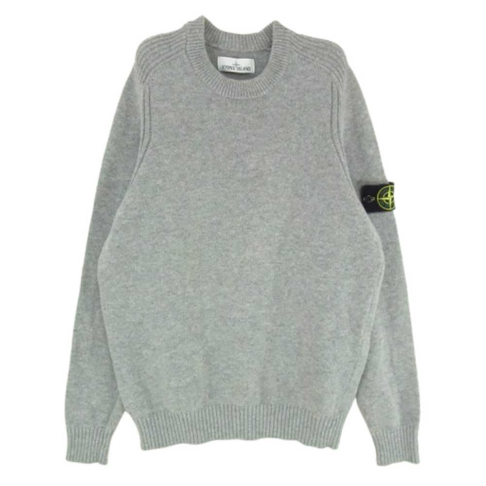 STONE ISLAND ストーンアイランド 19AW 7115552A3 ロゴワッペン クルーネックニット グレー系 M【中古】