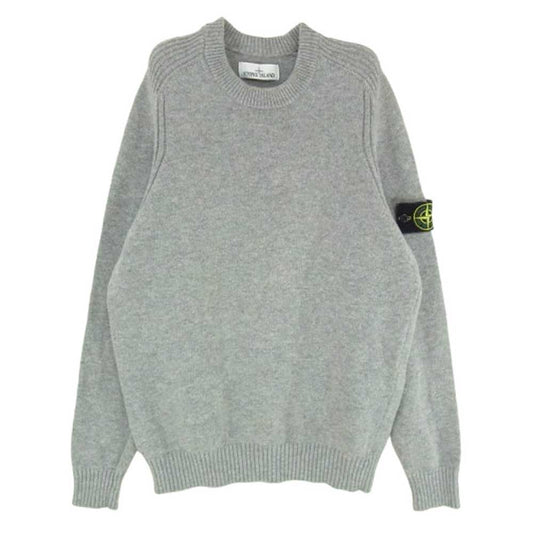 STONE ISLAND ストーンアイランド 19AW 7115552A3 ロゴワッペン クルーネックニット グレー系 M【中古】