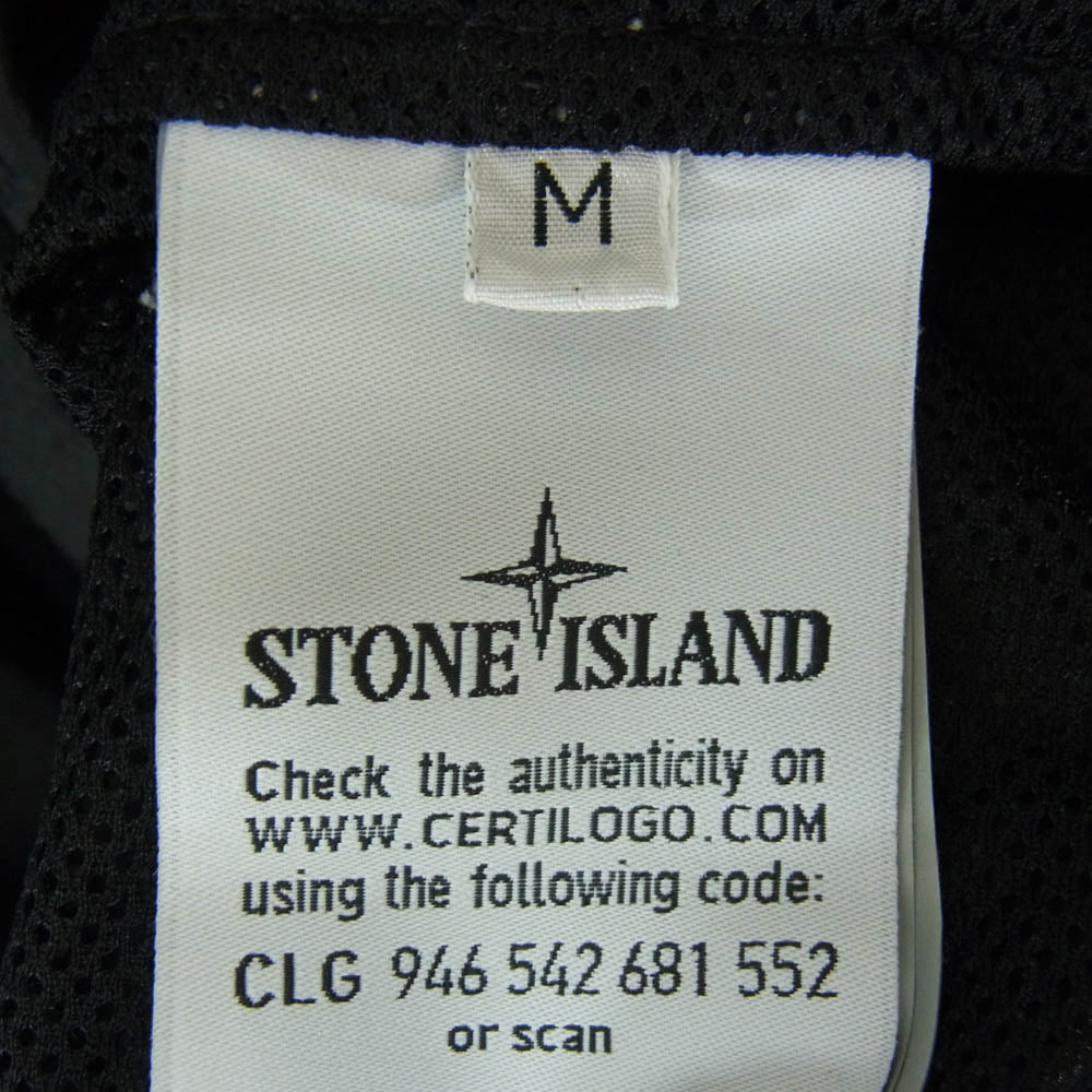 STONE ISLAND ストーンアイランド 711563036 Nylon Metal Watro Sweat ロゴ刺繍 ナイロン スウェット トレーナー ブラック系 M【中古】