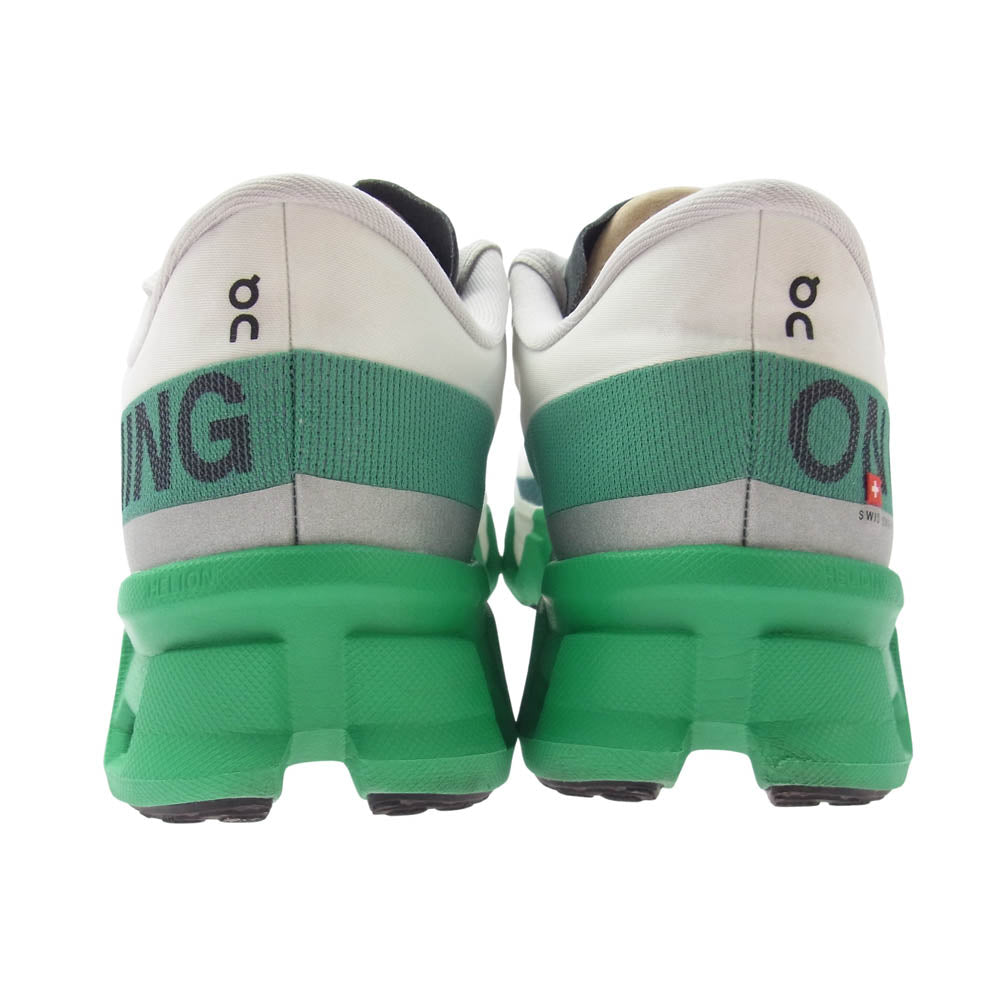 ON オン CLOUD MONSTER HYPER クラウド モンスター ハイパー ランニングシューズ スニーカー ホワイト系 グリーン系 26cm【中古】