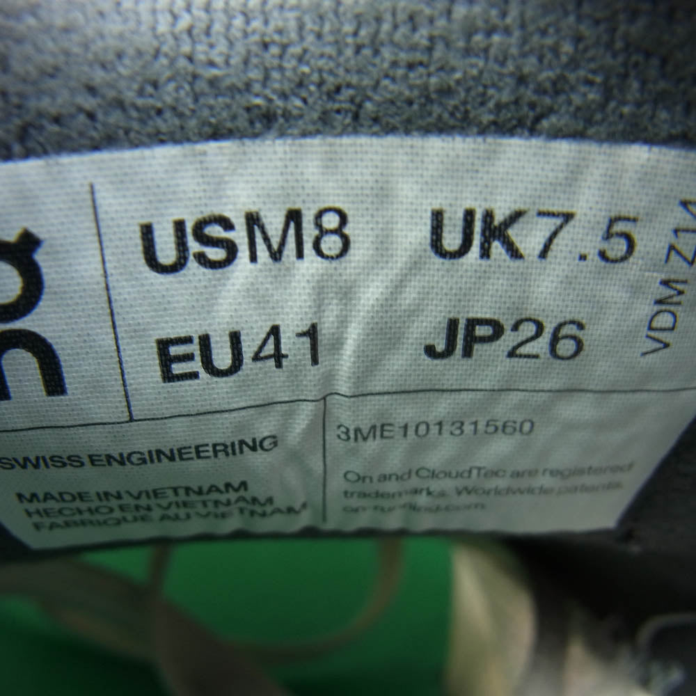 ON オン CLOUD MONSTER HYPER クラウド モンスター ハイパー ランニングシューズ スニーカー ホワイト系 グリーン系 26cm【中古】