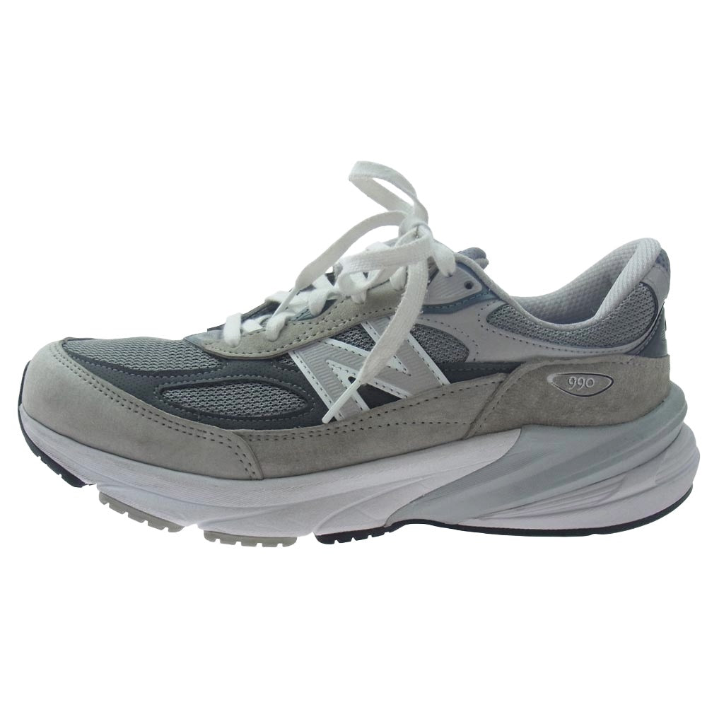 NEW BALANCE ニューバランス M990GL6 USA製 スエード メッシュ ローカット スニーカー グレー系 26.5cm【中古】