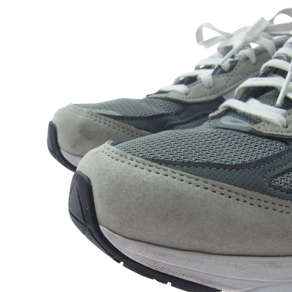 NEW BALANCE ニューバランス M990GL6 USA製 スエード メッシュ ローカット スニーカー グレー系 26.5cm【中古】