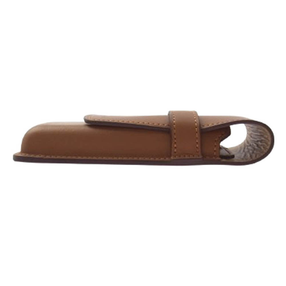 SOMES SADDLE ソメスサドル レザーフラップ ペンケース ブラウン系【極上美品】【中古】