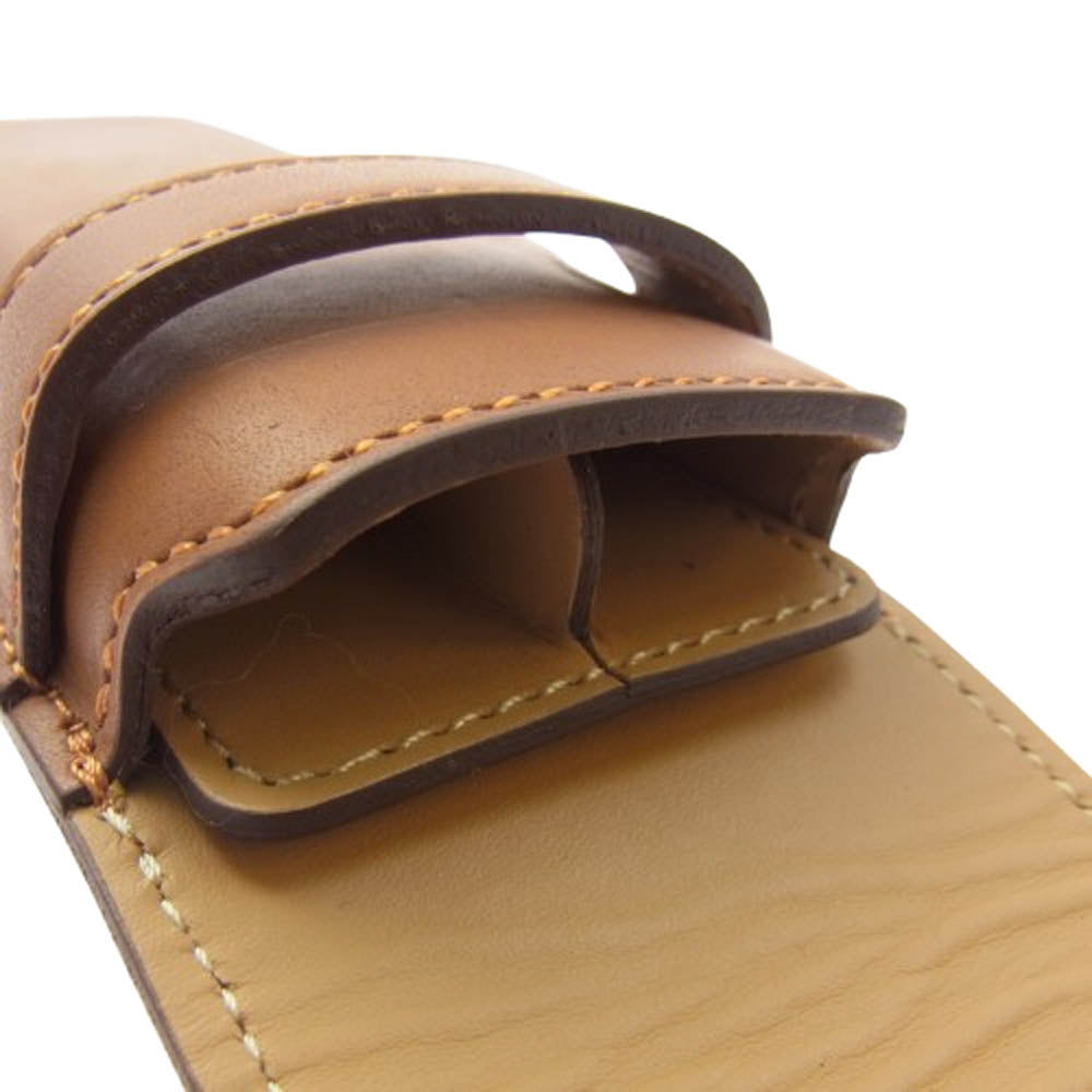 SOMES SADDLE ソメスサドル レザーフラップ ペンケース ブラウン系【極上美品】【中古】