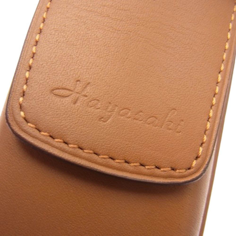 SOMES SADDLE ソメスサドル レザーフラップ ペンケース ブラウン系【極上美品】【中古】