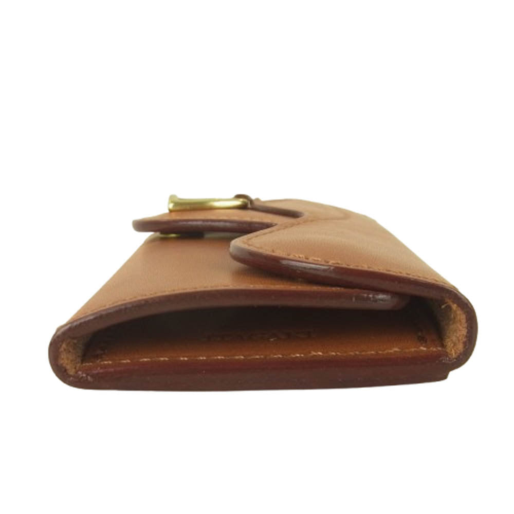 鞄いたがき 6連 レザー キーケース ブラウン系【極上美品】【中古】