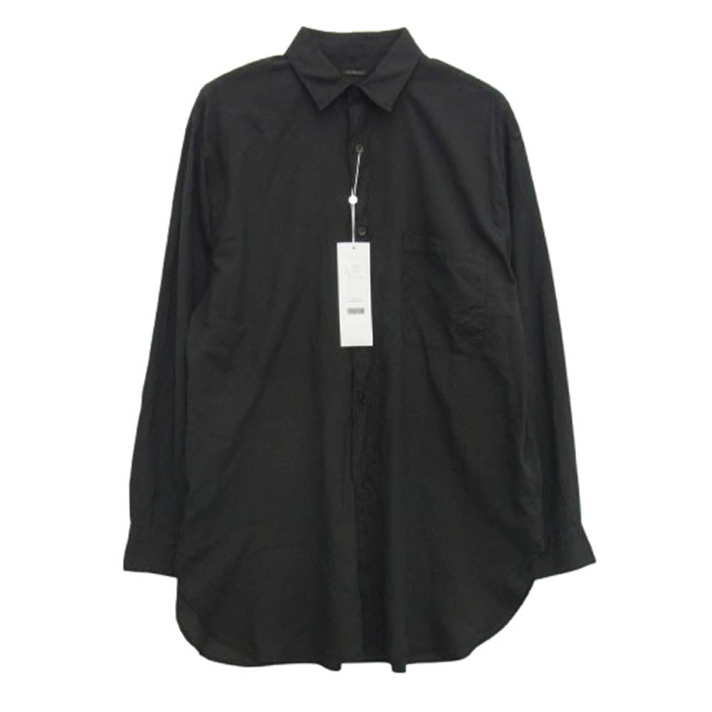 COMOLI コモリ 25SS B01-02014 シルク製品染シャツ ブラック系 2【極上美品】【中古】