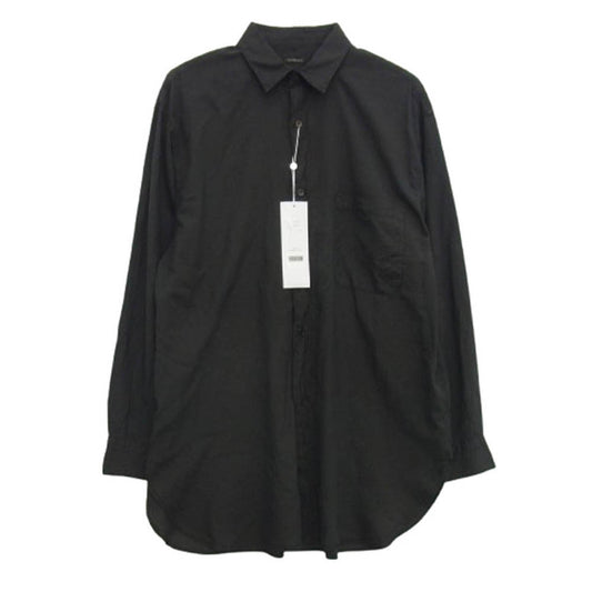 COMOLI コモリ 25SS B01-02014 シルク製品染シャツ ブラック系 2【極上美品】【中古】