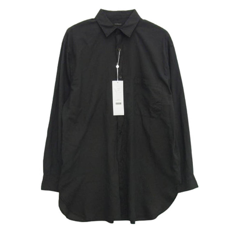 COMOLI コモリ 25SS B01-02014 シルク製品染シャツ ブラック系 2【極上美品】【中古】