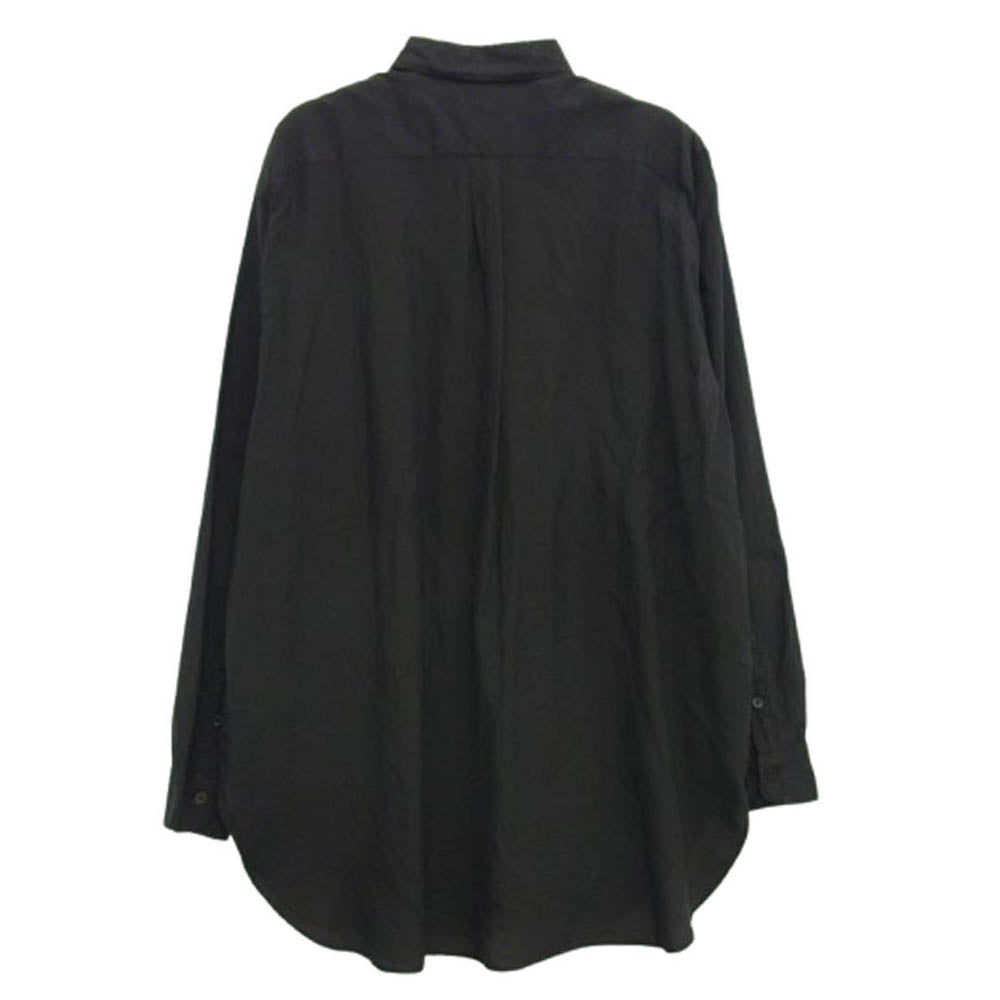 COMOLI コモリ 25SS B01-02014 シルク製品染シャツ ブラック系 2【極上美品】【中古】