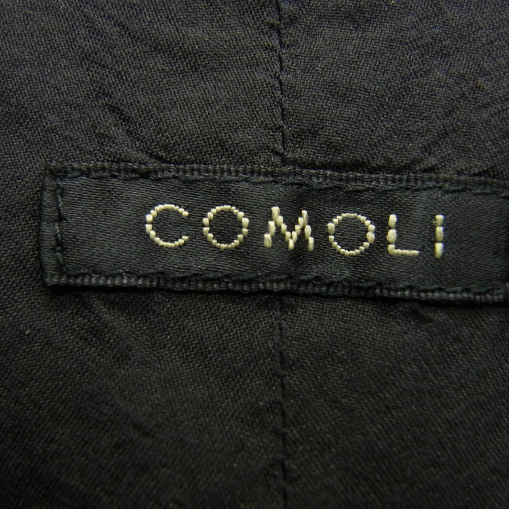 COMOLI コモリ 25SS B01-02014 シルク製品染シャツ ブラック系 2【極上美品】【中古】